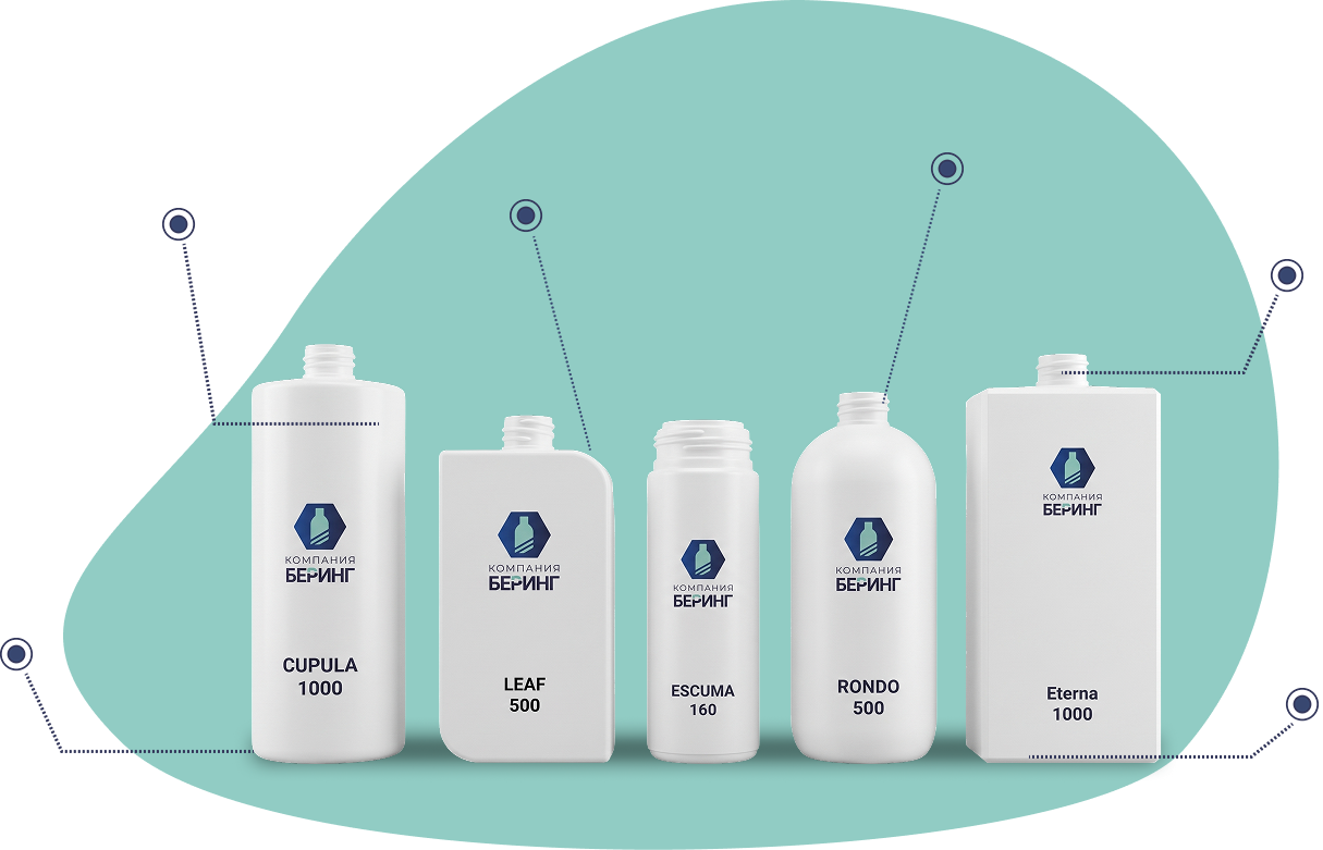 Флаконы CUPULA 1000, LEAF 500, ESCUMA 160, RONDO 500, Eterna 1000